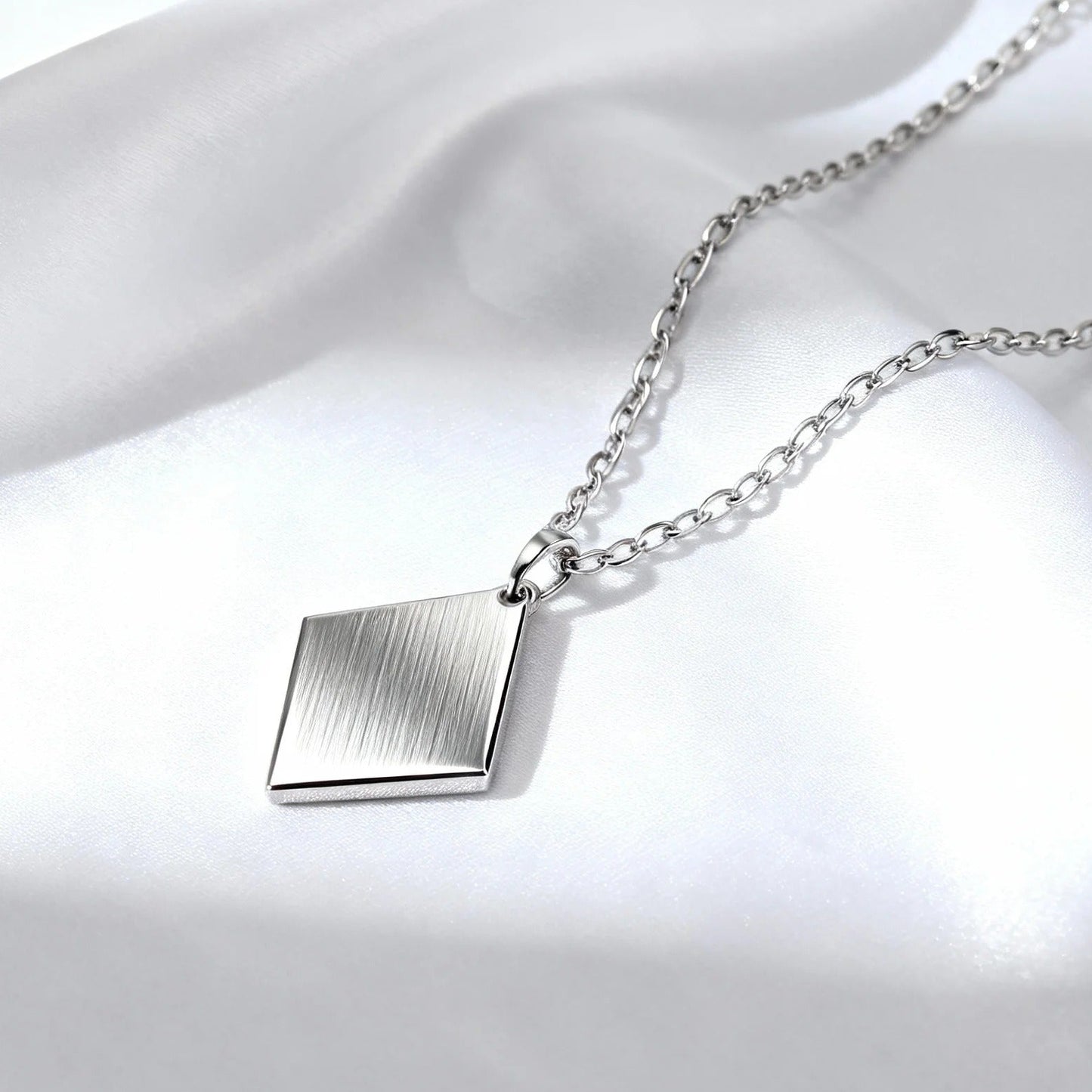 Brushed Pendant Necklace