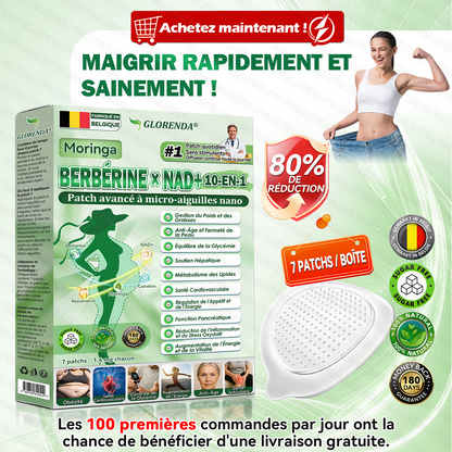 Officiële winkel 📷 Solaryra® Moringa · Berberine + NAD+ – Geavanceerde 10-in-1 Nano-microneedle-patch (1×/dag, zichtbare resultaten binnen 7 dagen) | Obesitas, verslapte huid, slaapapneu, gewrichtsondersteuning, enz. –XA