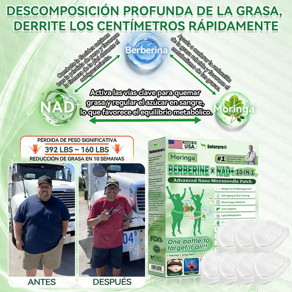 🇺🇸 𝐎𝐟𝐟𝐢𝐜𝐢𝐚𝐥 𝐔𝐒 𝐒𝐭𝐨𝐫𝐞 | 🧑‍⚕️ 🩺 𝑺𝐨𝐥𝐚𝐫𝐲𝐫𝐚® Moringa · Berberina × NAD+ 𝟏0 en 1 Advancedcd Nano Micron Patch - Todos los días, resultados visibles en 2 días-XA