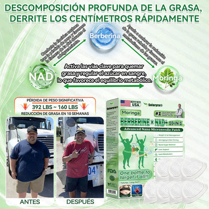 🇺🇸 𝐎𝐟𝐟𝐢𝐜𝐢𝐚𝐥 𝐔𝐒 𝐒𝐭𝐨𝐫𝐞 | 🧑‍⚕️ 🩺 𝑺𝐨𝐥𝐚𝐫𝐲𝐫𝐚® Moringa · Berberina × NAD+ 𝟏0 en 1 Advancedcd Nano Micron Patch - Todos los días, resultados visibles en 2 días-XA