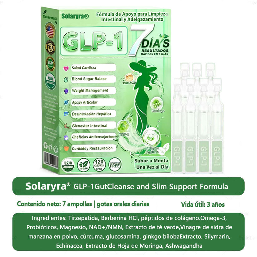Solaryra® 𝑮𝑳𝑷-1 𝑮𝒖𝒕 𝑪𝒍𝒆𝒂𝒏𝒔𝒆 𝒂𝒏𝒅 𝑺𝒍𝒊𝒎 𝑺𝒖𝒑𝒑𝒐𝒓𝒕 𝑭𝒐𝒓𝒎𝒖𝒍𝒂 (𝐎𝐧𝐜𝐞 𝐚 𝐝𝐚𝐲, 𝐫𝐞𝐬𝐮𝐥𝐭𝐬 𝐢𝐧 𝟕 𝐝𝐚𝐲𝐬) 𝑾𝒊𝒕𝒉 10 𝑩𝒊𝒍𝒍𝒊𝒐𝒏 𝑪𝑭𝑼 𝑨𝒄𝒕𝒊𝒗𝒆 𝑷𝒓𝒐𝒃𝒊𝒐𝒕𝒊𝒄𝒔, 𝑺𝒖𝒑𝒑𝒐𝒓𝒕𝒔 𝒘𝒆𝒊𝒈𝒉𝒕 𝒎𝒂𝒏𝒂𝒈𝒆𝒎𝒆𝒏𝒕, 𝒉𝒆𝒂𝒓𝒕 𝒉𝒆𝒂𝒍𝒕𝒉, 𝒅𝒊𝒂𝒃𝒆𝒕𝒆𝒔, 𝒈𝒖𝒕 & 𝒘𝒐𝒎𝒆𝒏'𝒔 𝒉𝒆𝒂𝒍𝒕𝒉, 𝒇𝒊𝒓𝒎𝒊𝒏𝒈 𝒔𝒌𝒊𝒏,𝒘𝒉𝒊𝒍𝒆 𝒔𝒆𝒂𝒔𝒐𝒏𝒂𝒍 𝒊𝒎𝒎𝒖𝒏𝒆 𝒔𝒖𝒑𝒑𝒐𝒓𝒕-TJY