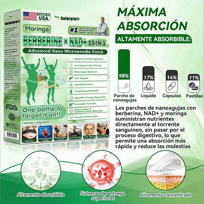 🇺🇸 𝐎𝐟𝐟𝐢𝐜𝐢𝐚𝐥 𝐔𝐒 𝐒𝐭𝐨𝐫𝐞 | 🧑‍⚕️ 🩺 𝑺𝐨𝐥𝐚𝐫𝐲𝐫𝐚® Moringa · Berberina × NAD+ 𝟏0 en 1 Advancedcd Nano Micron Patch - Todos los días, resultados visibles en 2 días-XA