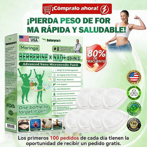 🇺🇸 𝐎𝐟𝐟𝐢𝐜𝐢𝐚𝐥 𝐔𝐒 𝐒𝐭𝐨𝐫𝐞 | 🧑‍⚕️ 🩺 𝑺𝐨𝐥𝐚𝐫𝐲𝐫𝐚® Moringa · Berberina × NAD+ 𝟏0 en 1 Advancedcd Nano Micron Patch - Todos los días, resultados visibles en 2 días-XA