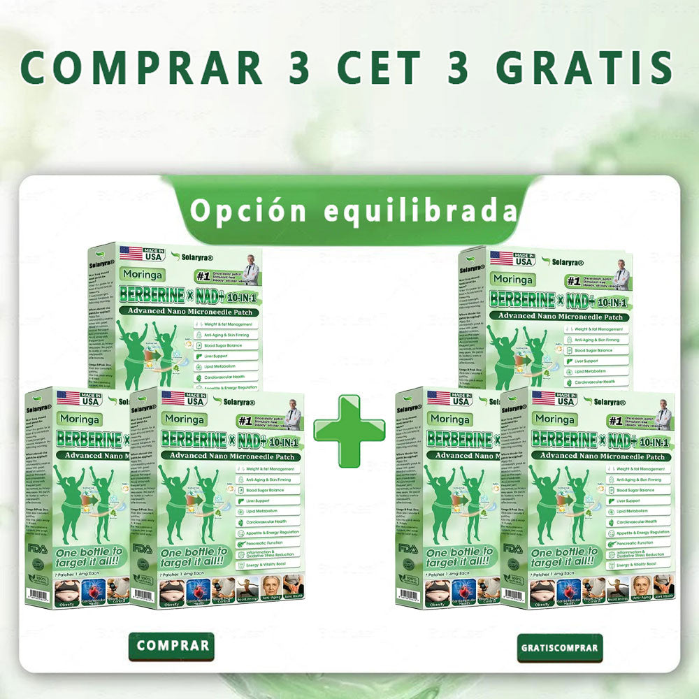 🇺🇸 𝐎𝐟𝐟𝐢𝐜𝐢𝐚𝐥 𝐔𝐒 𝐒𝐭𝐨𝐫𝐞 | 🧑‍⚕️ 🩺 𝑺𝐨𝐥𝐚𝐫𝐲𝐫𝐚® Moringa · Berberina × NAD+ 𝟏0 en 1 Advancedcd Nano Micron Patch - Todos los días, resultados visibles en 2 días-XA