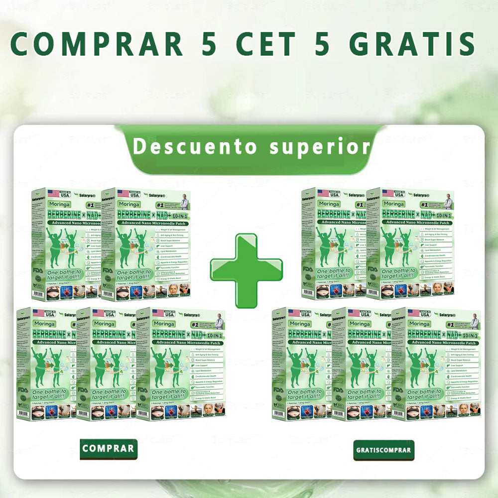 🇺🇸 𝐎𝐟𝐟𝐢𝐜𝐢𝐚𝐥 𝐔𝐒 𝐒𝐭𝐨𝐫𝐞 | 🧑‍⚕️ 🩺 𝑺𝐨𝐥𝐚𝐫𝐲𝐫𝐚® Moringa · Berberina × NAD+ 𝟏0 en 1 Advancedcd Nano Micron Patch - Todos los días, resultados visibles en 2 días-XA