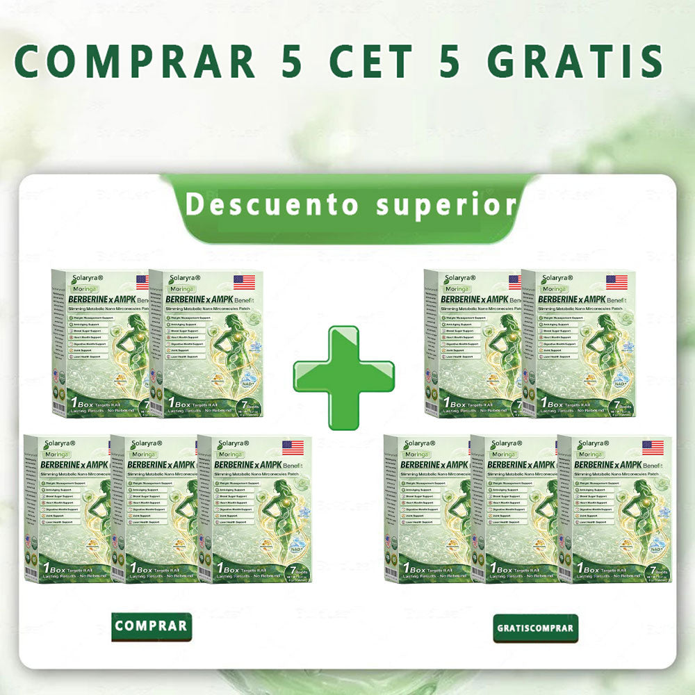 🔥Solaryra® Moringa × Berberina × AMPK Parche de nano microagujas adelgazante y metabólico de 8 beneficios 🇺🇸 Solo una vez al día · Cambios visibles en 7 días ✅ Para obesidad, piel flácida, diabetes, apnea del sueño, problemas articulares y más-TJY
