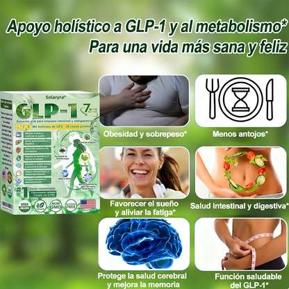 Solaryra® GLP-1 7-Day Intestinal Cleansing and Slimming Oral Liquid contiene 600 mil millones de probióticos vivos para ayudar con el control de peso, la digestión, el aumento de energía y la salud general. Resultados visibles en 7 días-TJY