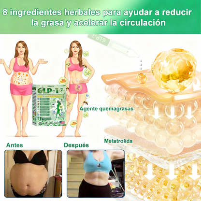 Solaryra® GLP-1 7-Day Intestinal Cleansing and Slimming Oral Liquid contiene 600 mil millones de probióticos vivos para ayudar con el control de peso, la digestión, el aumento de energía y la salud general. Resultados visibles en 7 días-TJY