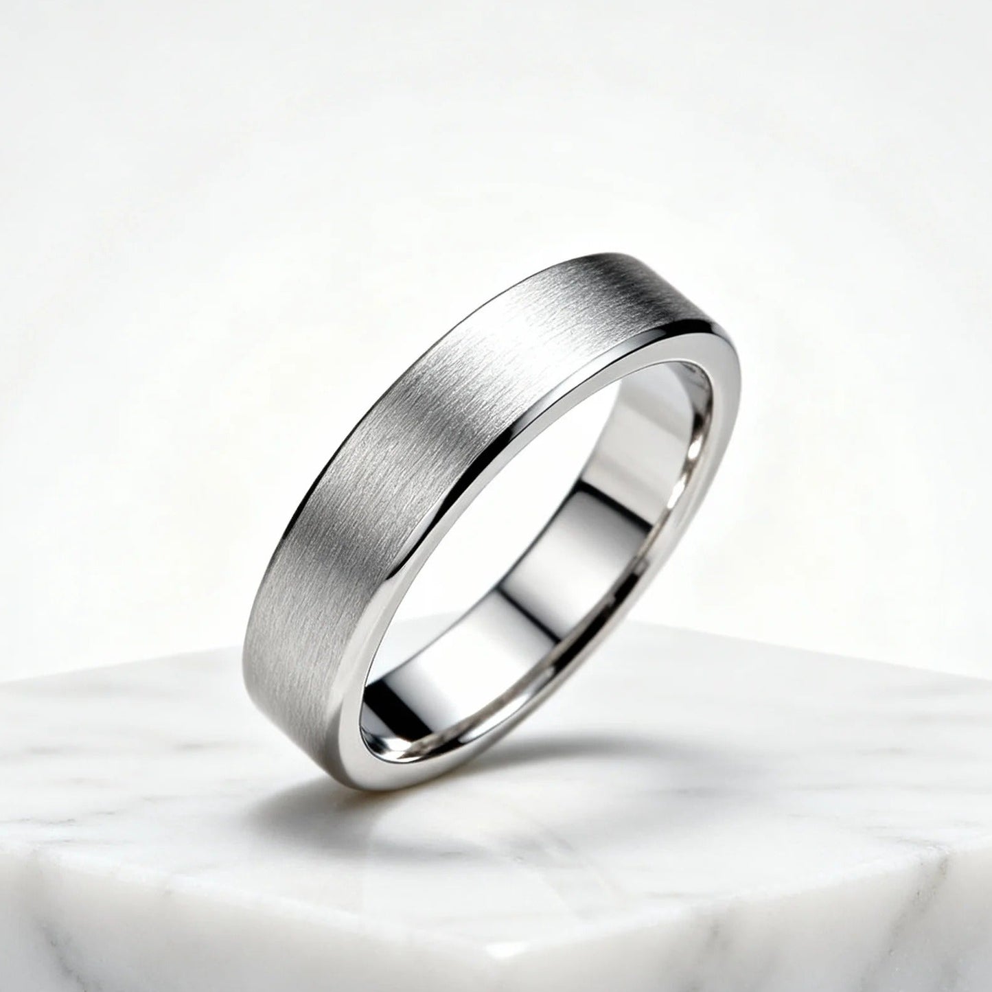 Brushed Plain Band Ring