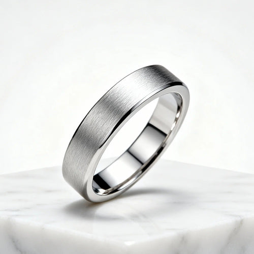 Brushed Plain Band Ring