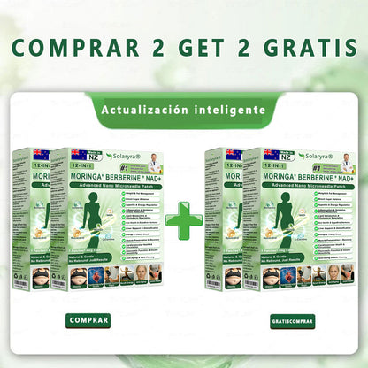 Official Store | Solaryra 12-IN-1 Moringa * Berberine * NAD+Advanced Nano Microneedle Patch (Aceite de palma, Aceite de palmain7days)Para Obesity, Loose Skin, Diabetes, Sleep Apnea, AndJoint Issues🎃-TJY