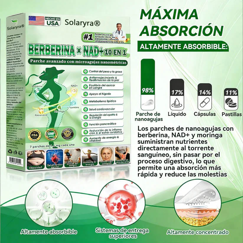 𝐎𝐟𝐟𝐢𝐜𝐢𝐚𝐥 𝐒𝐭𝐨𝐫𝐞® Moringa·Berberine × NAD+ 10-in-1 Nano Microneedle Patch – Daily, Visible Results in 7 Days ✅ For Weight, Skin, Diabetes & Joint Health 🗽-TJY