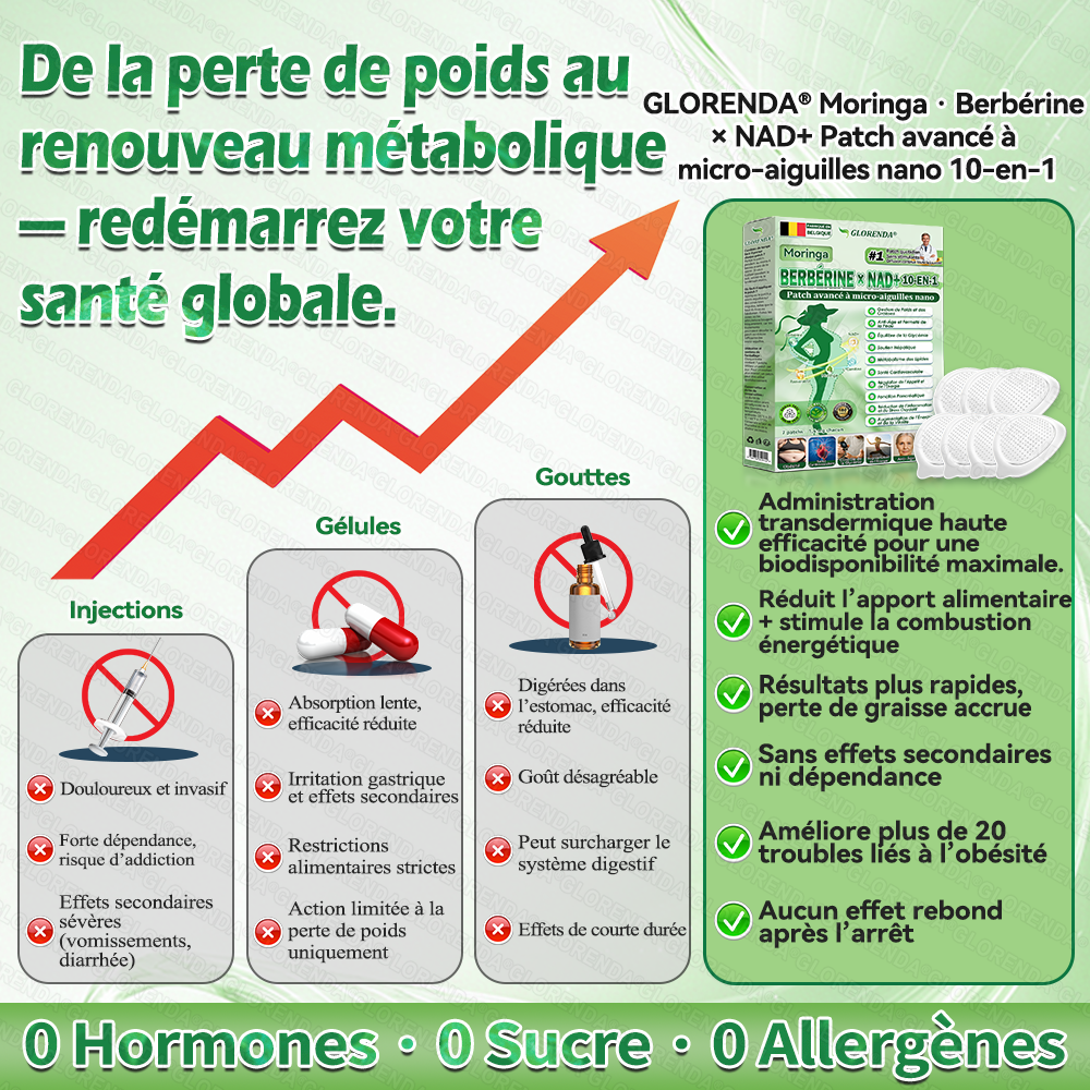 Officiële winkel 📷 Solaryra® Moringa · Berberine + NAD+ – Geavanceerde 10-in-1 Nano-microneedle-patch (1×/dag, zichtbare resultaten binnen 7 dagen) | Obesitas, verslapte huid, slaapapneu, gewrichtsondersteuning, enz. –XA