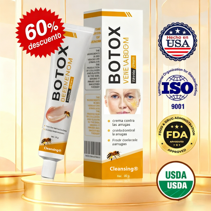 Crema Cleansing® para eliminar arrugas con veneno de abeja y botox (fabricada y enviada desde EE. UU.)