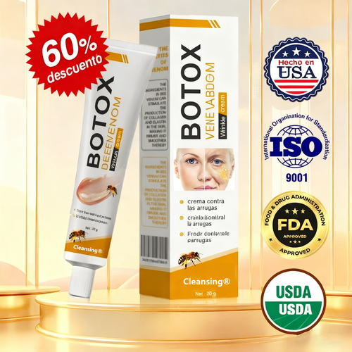 Crema Cleansing® para eliminar arrugas con veneno de abeja y botox (fabricada y enviada desde EE. UU.)