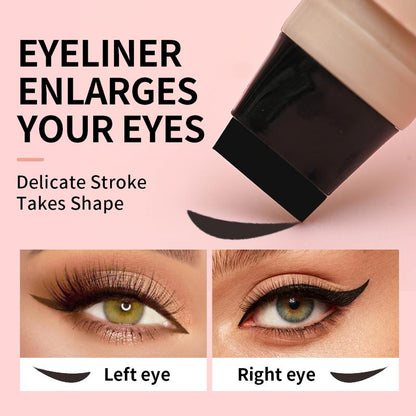 Rotating Winged Eyeliner Stamp Pen, Dual-Head Design for Precise Cat Eye &amp; Winged Liner, Waterproof Smudge-Proof Quick-Drying Formula, Long-Lasting Makeup for Busy Mornings &amp;Perfect Valentine’s Day Gift for Easy Cat Eye-ZZQ